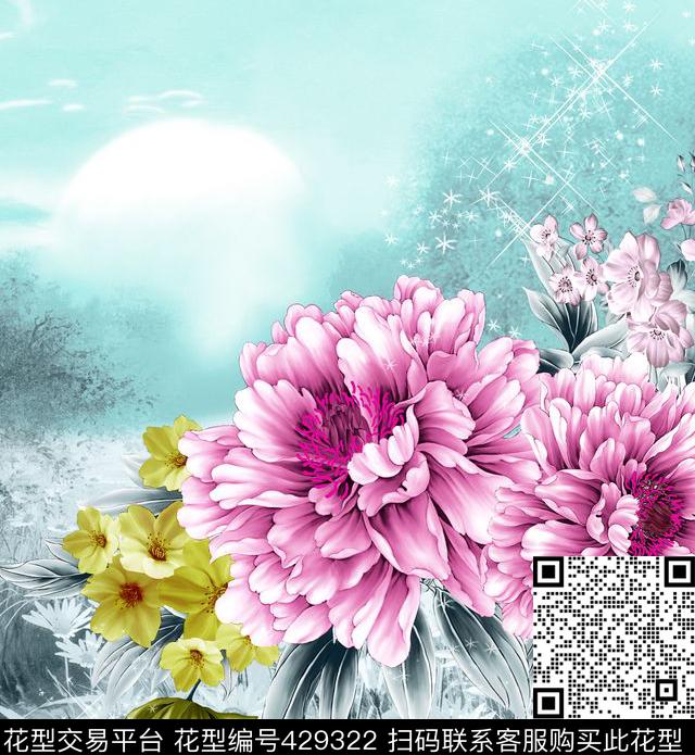 时尚面料华亿平台数码印花流行华亿平台数码印花华亿平台下载（图片编号: 429322） - 瓦栏（Walan）