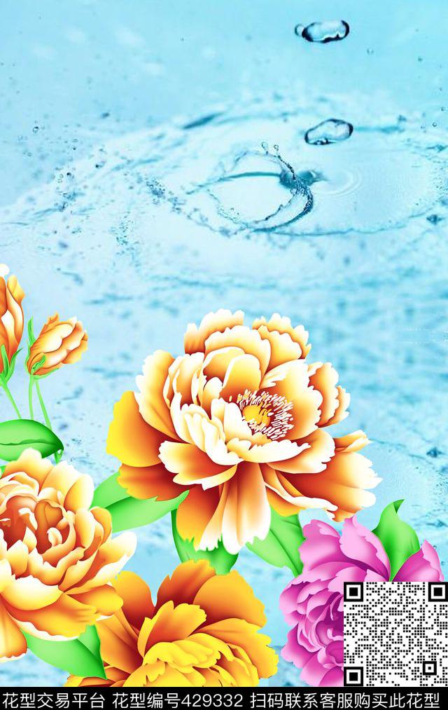 时尚面料华亿平台数码印花流行华亿平台数码印花华亿平台下载（图片编号: 429332） - 瓦栏（Walan）