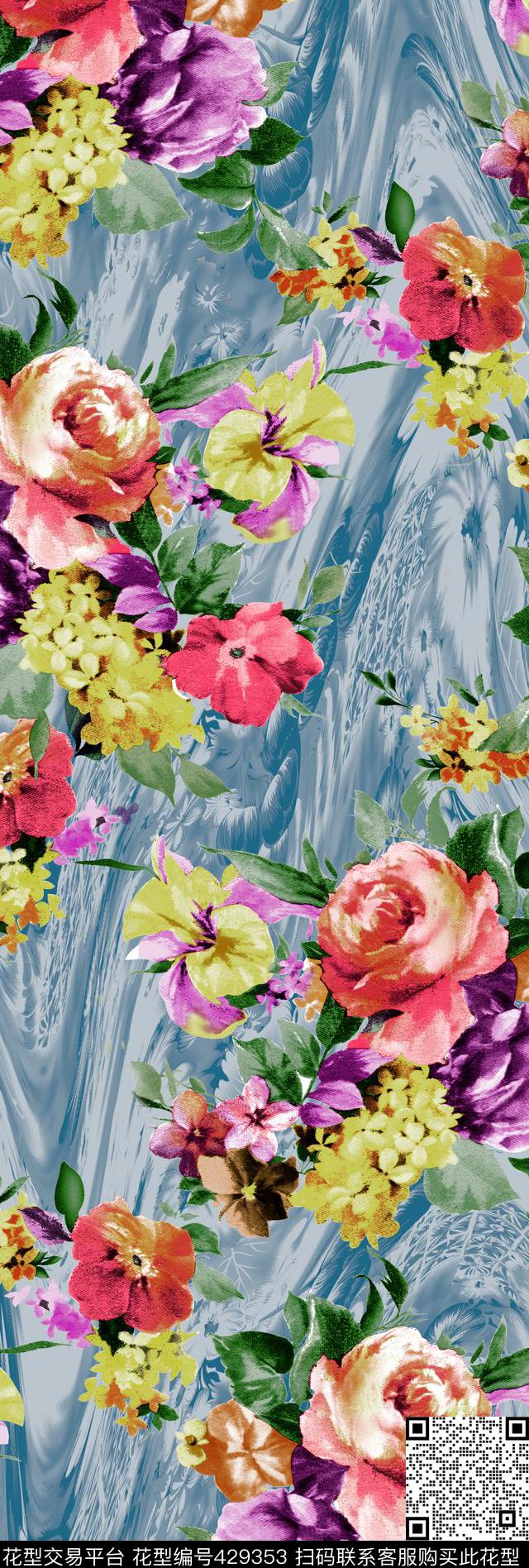 时尚面料华亿平台数码印花流行华亿平台数码印花华亿平台下载（图片编号: 429353） - 瓦栏（Walan）