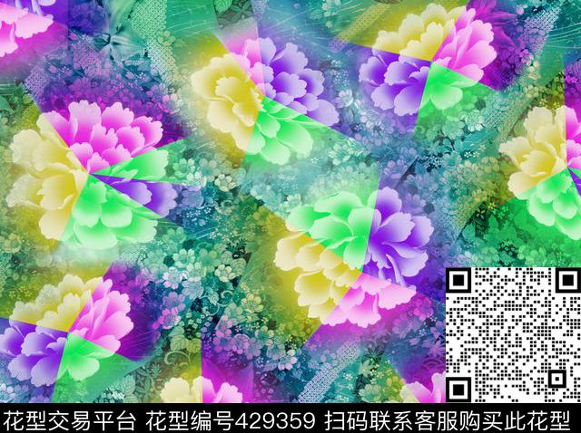 时尚面料华亿平台数码印花流行华亿平台数码印花华亿平台下载（图片编号: 429359） - 瓦栏（Walan）