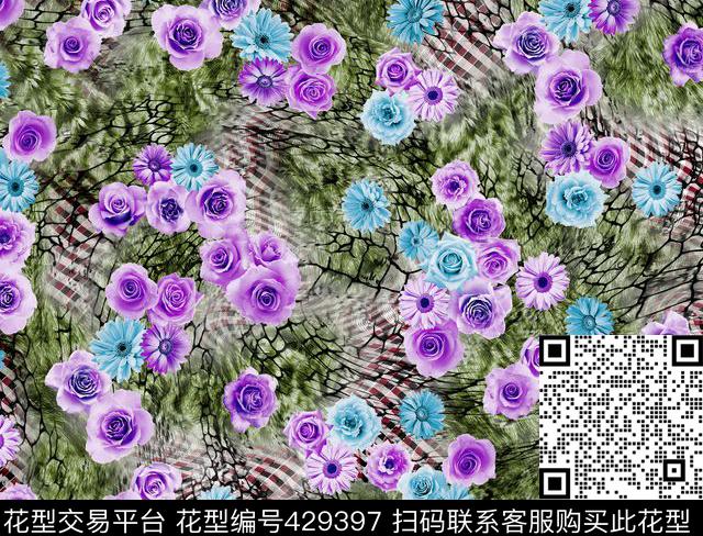 时尚面料华亿平台数码印花流行华亿平台数码印花华亿平台下载（图片编号: 429397） - 瓦栏（Walan）