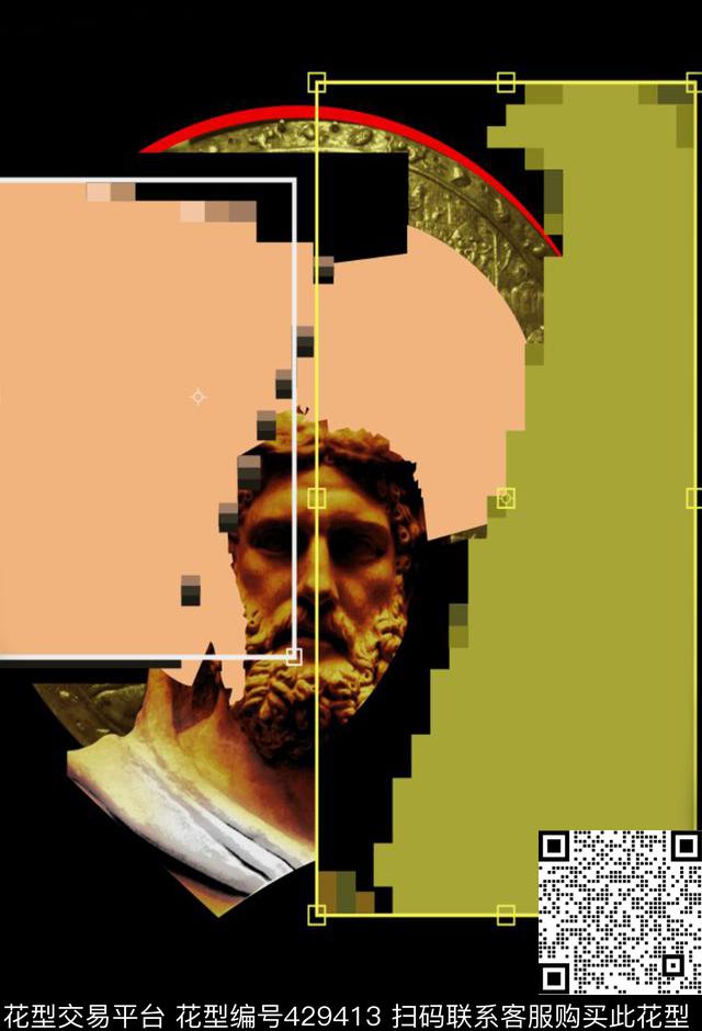 几何拼接欧式石膏数码印花华亿平台下载（图片编号: 429413） - 瓦栏（Walan）