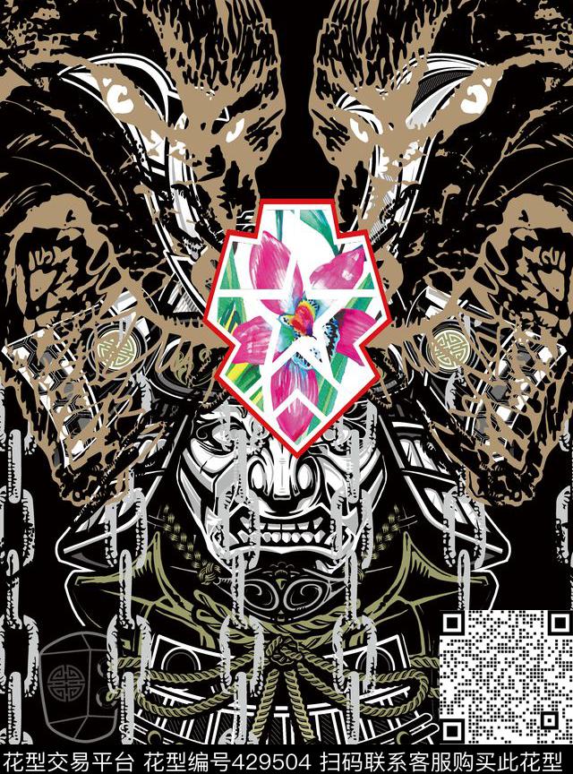 定位对称几何传统印花华亿平台下载（图片编号: 429504） - 瓦栏（Walan）