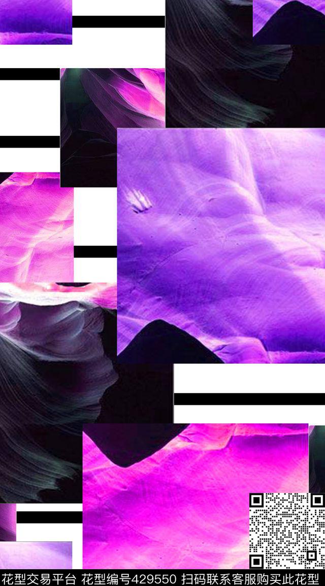 拼贴图片条纹数码印花华亿平台下载（图片编号: 429550） - 瓦栏（Walan）