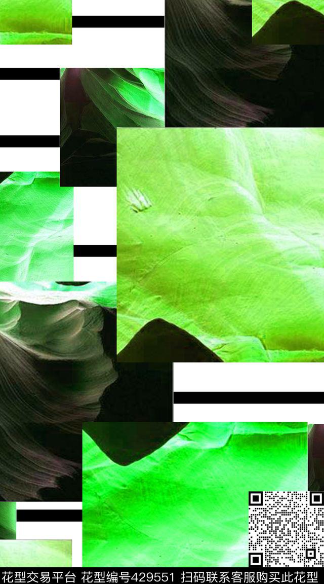 拼贴图片条纹数码印花华亿平台下载（图片编号: 429551） - 瓦栏（Walan）