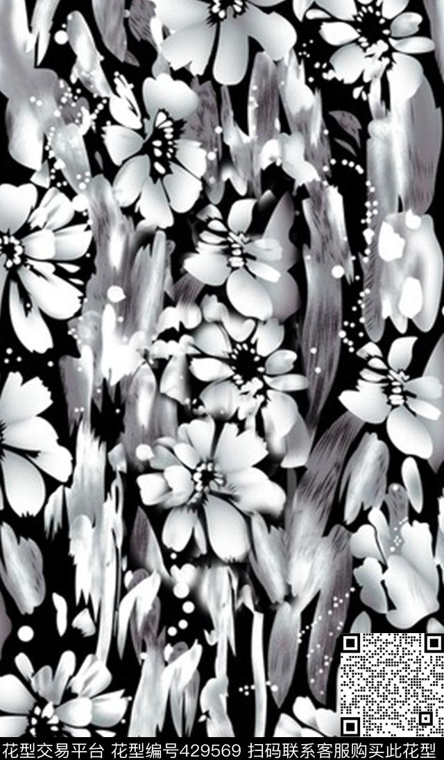 抽象古朴古典数码印花华亿平台下载（图片编号: 429569） - 瓦栏（Walan）