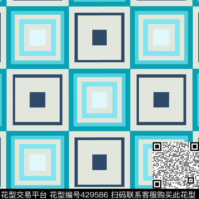 方格几何方格渐变数码印花华亿平台下载（图片编号: 429586） - 瓦栏（Walan）