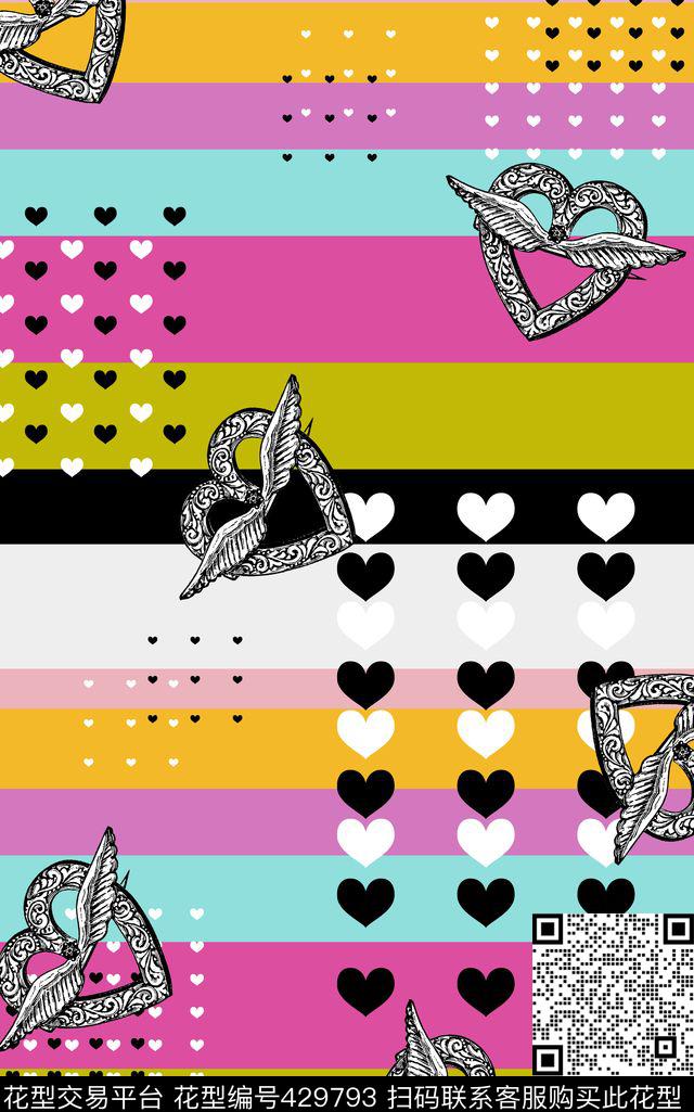 复古几何条纹传统印花华亿平台下载（图片编号: 429793） - 瓦栏（Walan）