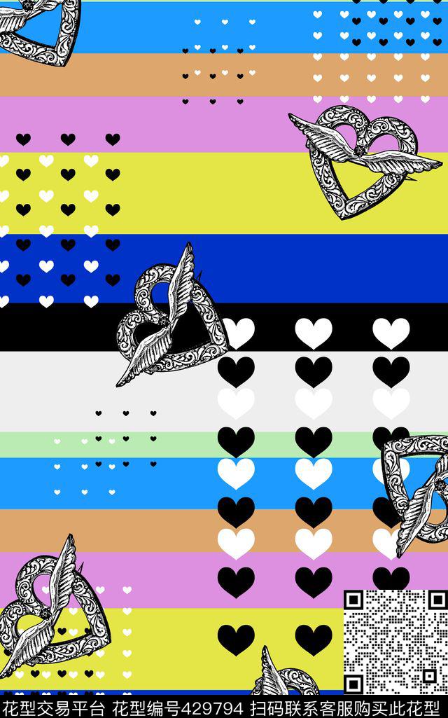 复古几何条纹传统印花华亿平台下载（图片编号: 429794） - 瓦栏（Walan）