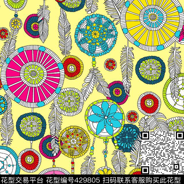 流行时尚清晰甜美简单可人传统印花华亿平台下载（图片编号: 429805） - 瓦栏（Walan）