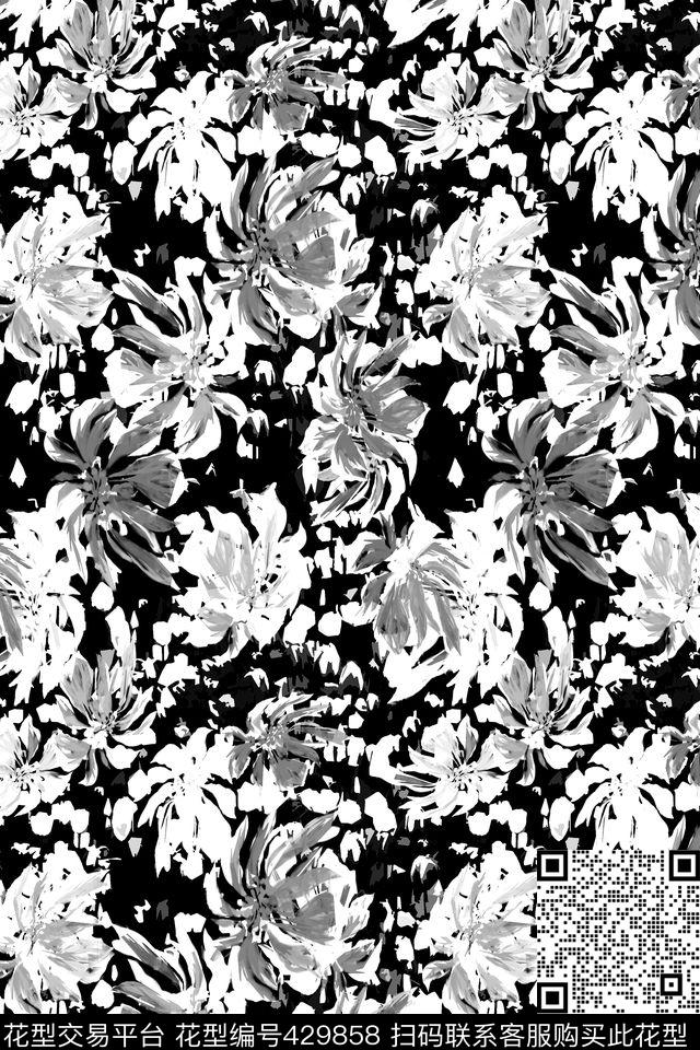 花卉热带风情夏装数码印花华亿平台下载（图片编号: 429858） - 瓦栏（Walan）