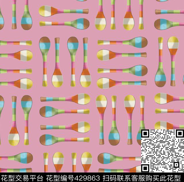 童装勺子趣味传统印花华亿平台下载（图片编号: 429863） - 瓦栏（Walan）