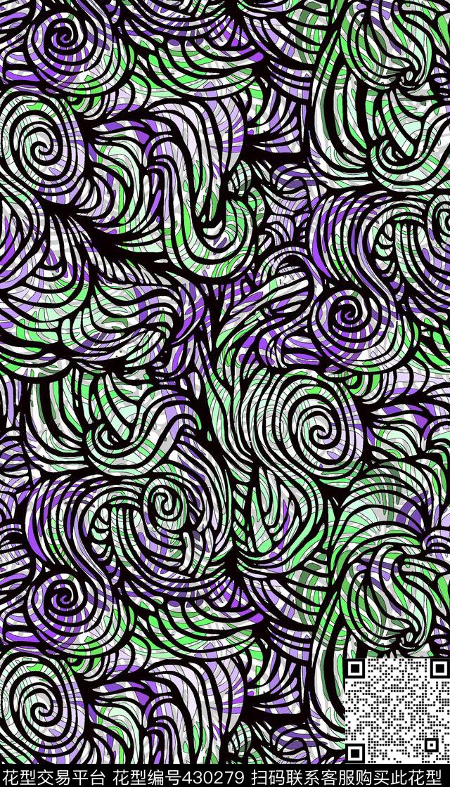 服装油画时尚数码印花华亿平台下载（图片编号: 430279） - 瓦栏（Walan）