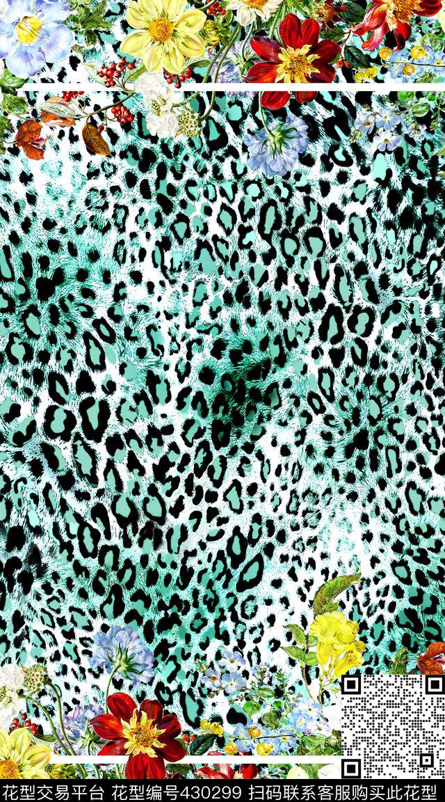 大牌花卉条纹数码印花华亿平台下载（图片编号: 430299） - 瓦栏（Walan）