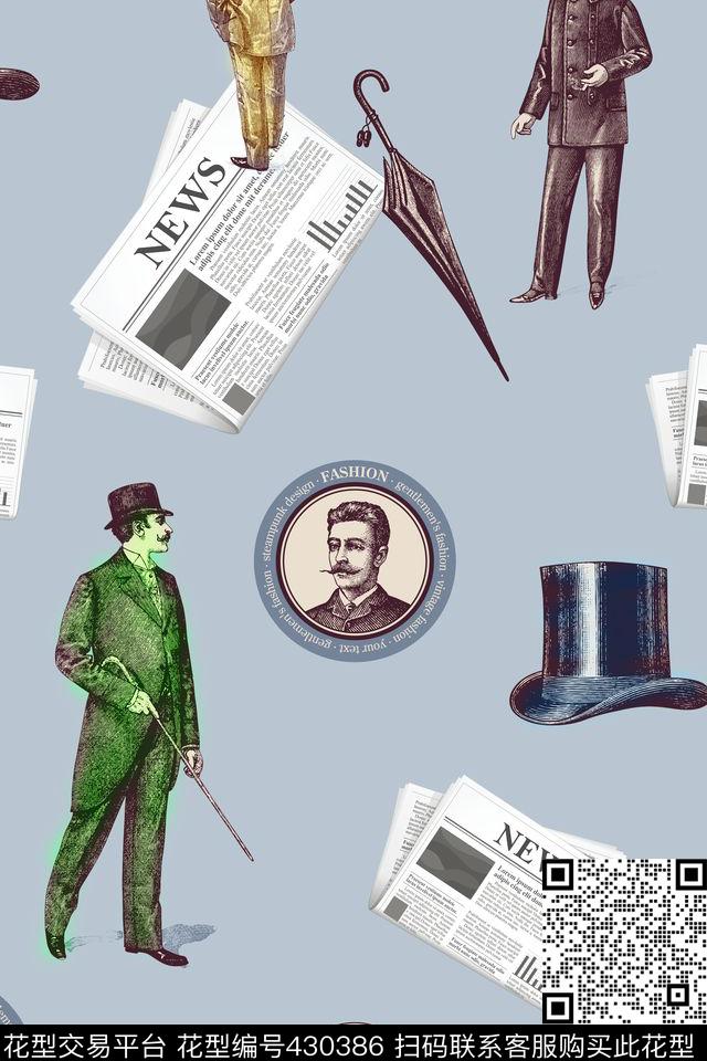 报纸潮牌欧洲数码印花华亿平台下载（图片编号: 430386） - 瓦栏（Walan）