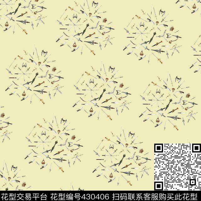 匕首刀剑弓箭数码印花华亿平台下载（图片编号: 430406） - 瓦栏（Walan）