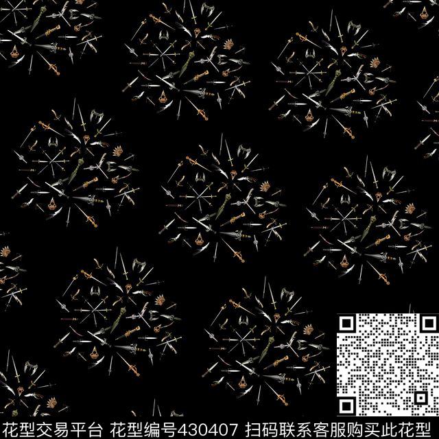 匕首刀剑弓箭数码印花华亿平台下载（图片编号: 430407） - 瓦栏（Walan）
