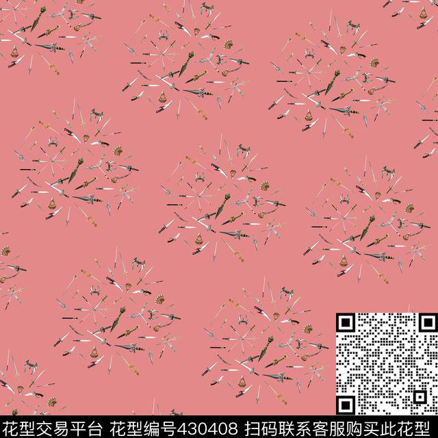 匕首刀剑弓箭数码印花华亿平台下载（图片编号: 430408） - 瓦栏（Walan）