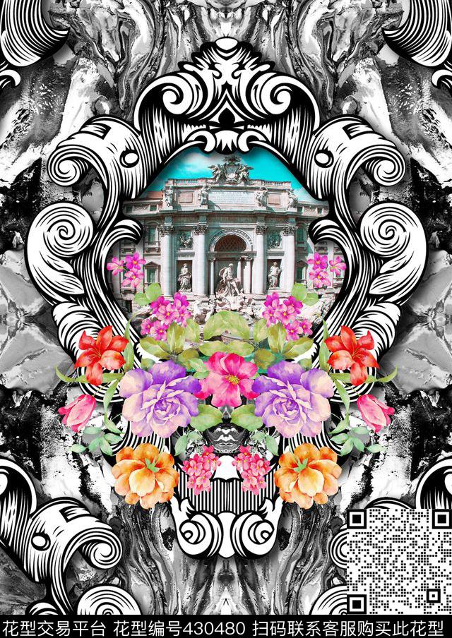 雕塑画框建筑数码印花华亿平台下载（图片编号: 430480） - 瓦栏（Walan）