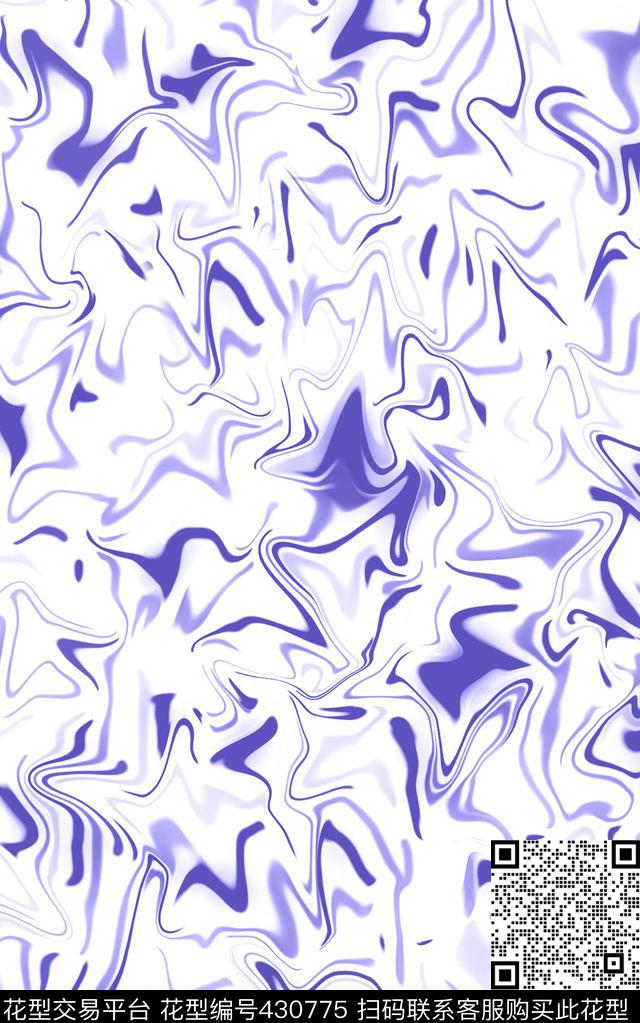 波纹抽象几何传统印花华亿平台下载（图片编号: 430775） - 瓦栏（Walan）