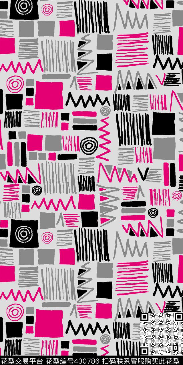 T恤衬衣抽象传统印花华亿平台下载（图片编号: 430786） - 瓦栏（Walan）