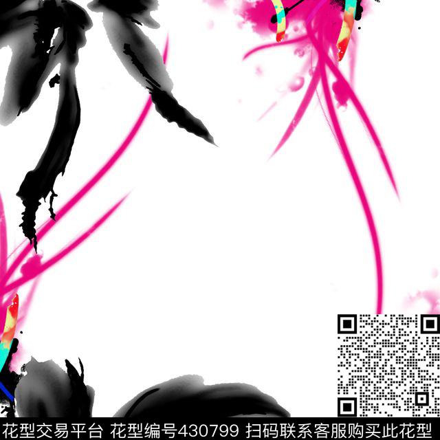 抽象花瓣花卉数码印花华亿平台下载（图片编号: 430799） - 瓦栏（Walan）