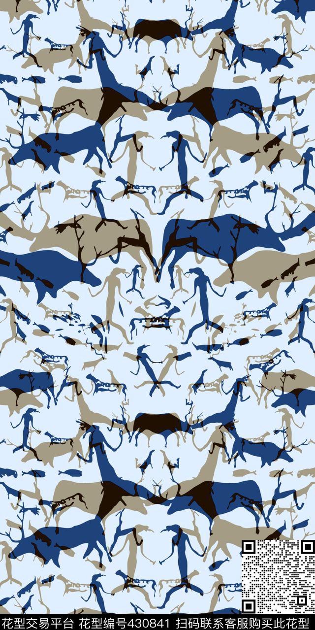 动物剪影服装时尚潮流传统印花华亿平台下载（图片编号: 430841） - 瓦栏（Walan）