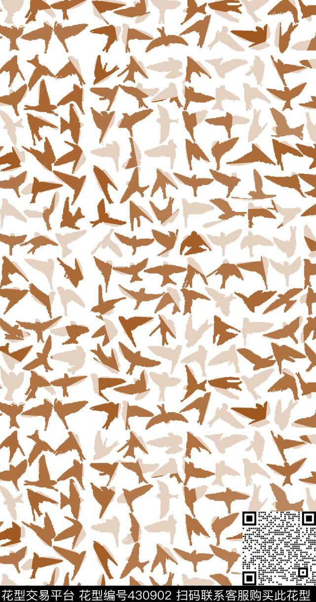 田园风动物鸟传统印花华亿平台下载（图片编号: 430902） - 瓦栏（Walan）