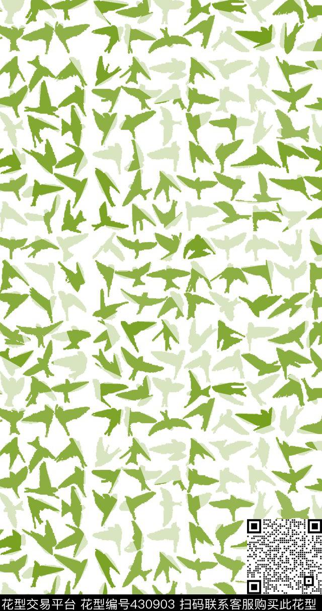 田园风动物鸟传统印花华亿平台下载（图片编号: 430903） - 瓦栏（Walan）