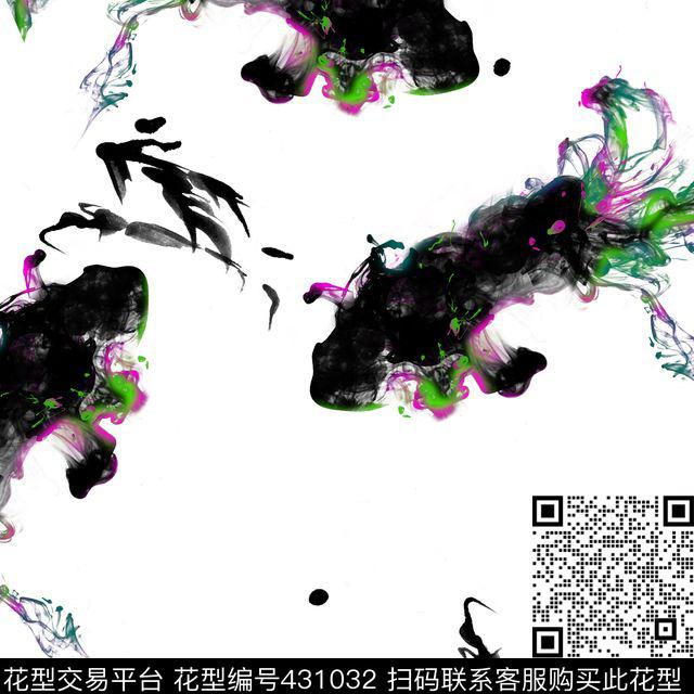 抽象金鱼流行数码印花华亿平台下载（图片编号: 431032） - 瓦栏（Walan）