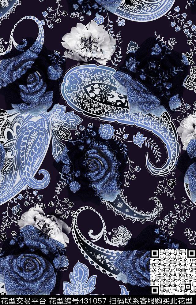 佩斯利Paisley经典传统印花华亿平台下载（图片编号: 431057） - 瓦栏（Walan）