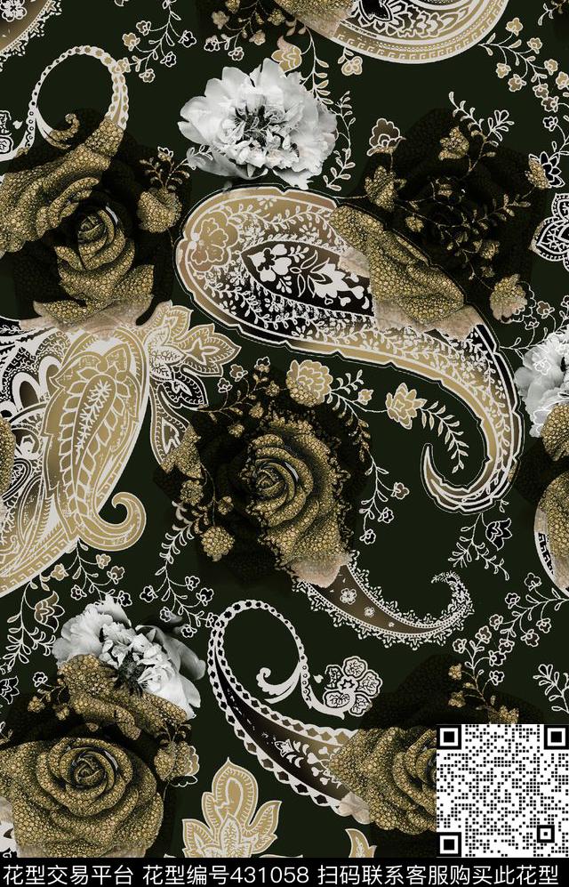 佩斯利Paisley经典传统印花华亿平台下载（图片编号: 431058） - 瓦栏（Walan）