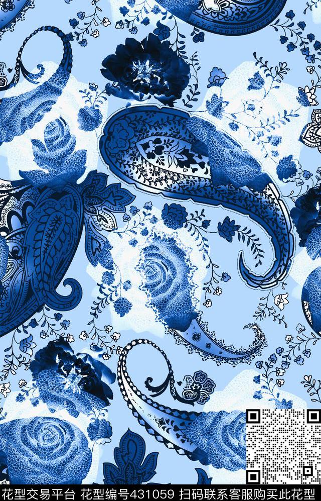 佩斯利Paisley经典传统印花华亿平台下载（图片编号: 431059） - 瓦栏（Walan）