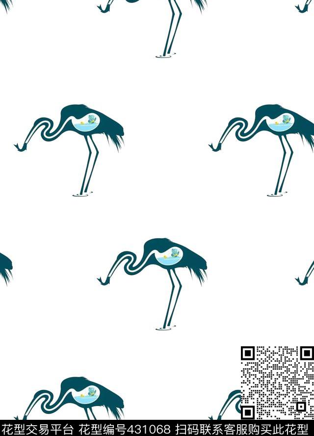 湖泊流行清新传统印花华亿平台下载（图片编号: 431068） - 瓦栏（Walan）