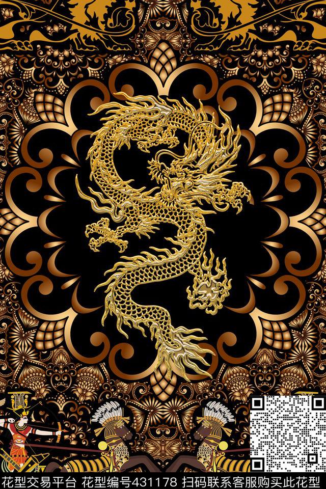 中国风欧式民族数码印花华亿平台下载（图片编号: 431178） - 瓦栏（Walan）