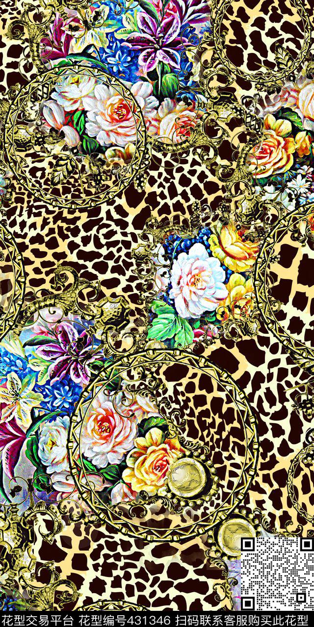 动物纹数码油画珠宝相框数码印花华亿平台下载（图片编号: 431346） - 瓦栏（Walan）