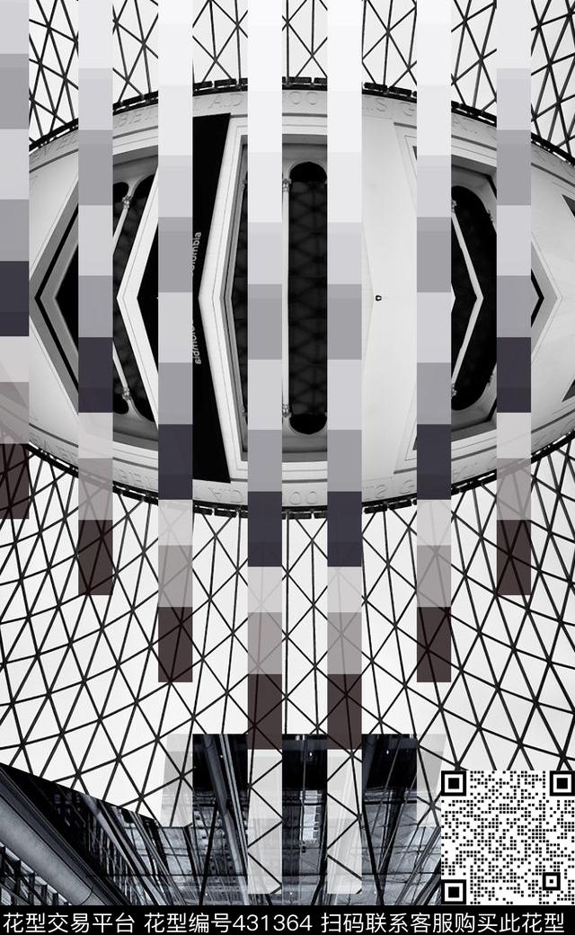 高级黑白灰个性定位建筑数码印花华亿平台下载（图片编号: 431364） - 瓦栏（Walan）