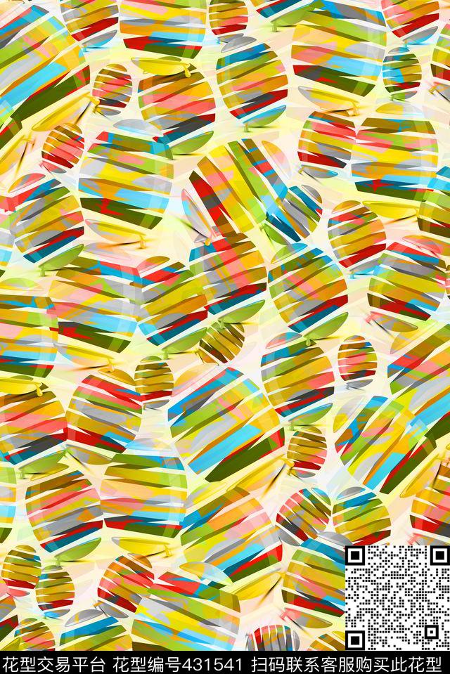 炫彩可爱个性数码印花华亿平台下载（图片编号: 431541） - 瓦栏（Walan）