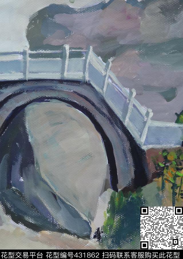 写景神奇自然景观传统印花华亿平台下载（图片编号: 431862） - 瓦栏（Walan）