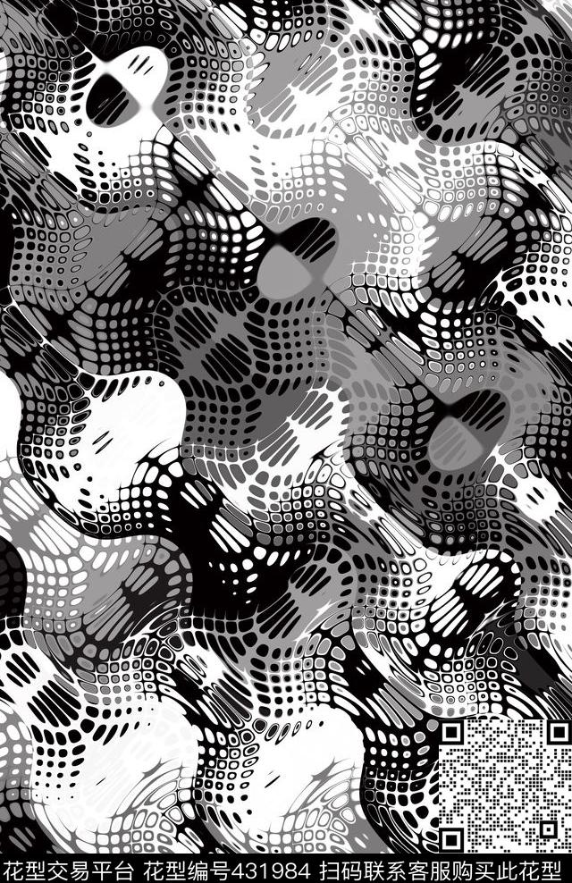 波纹几何家纺传统印花华亿平台下载（图片编号: 431984） - 瓦栏（Walan）