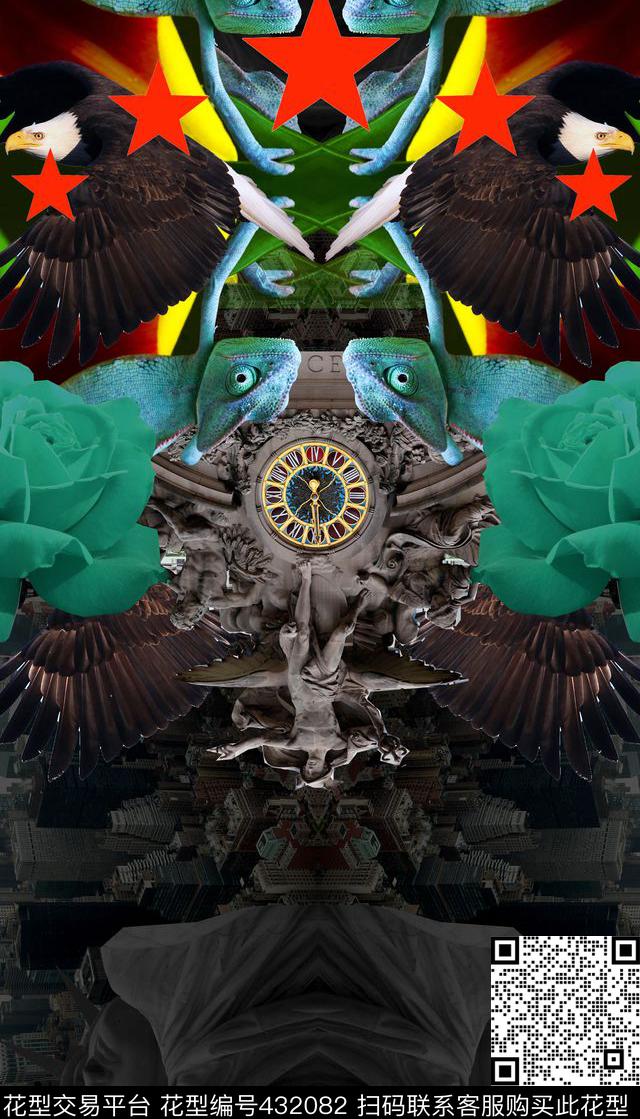 潮流复古男装华亿平台数码印花华亿平台下载（图片编号: 432082） - 瓦栏（Walan）