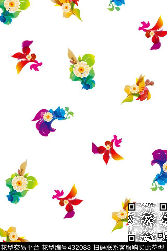 日韩小碎花传统印花华亿平台下载（图片编号: 432083） - 瓦栏（Walan）