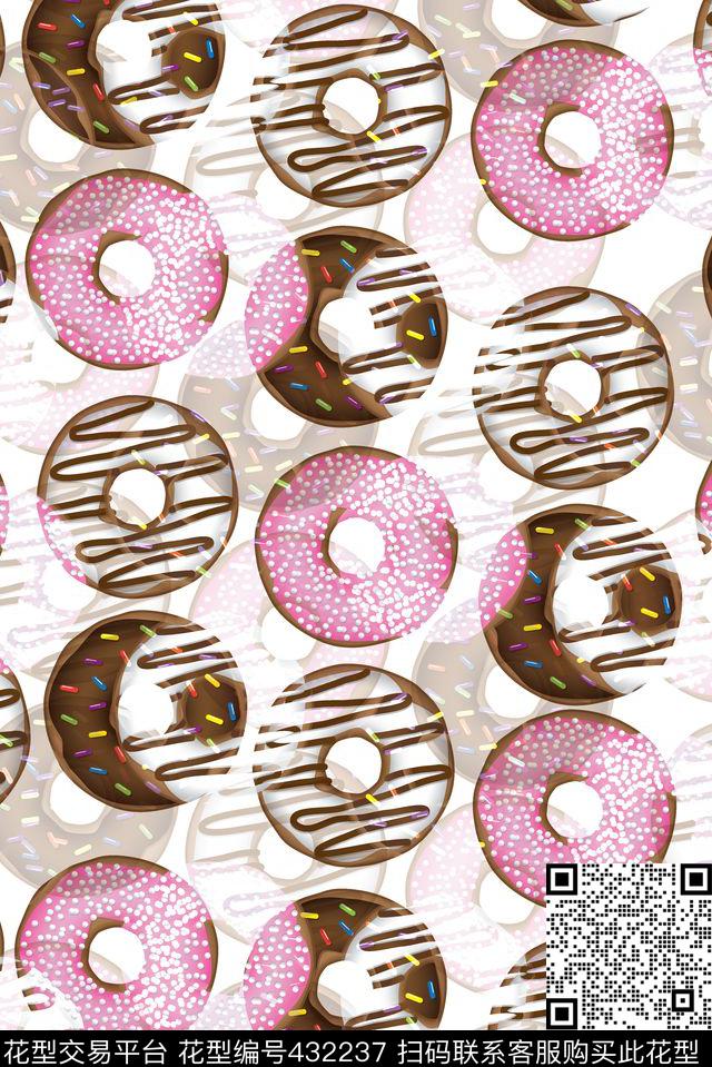 卡通奇幻甜甜圈数码印花华亿平台下载（图片编号: 432237） - 瓦栏（Walan）