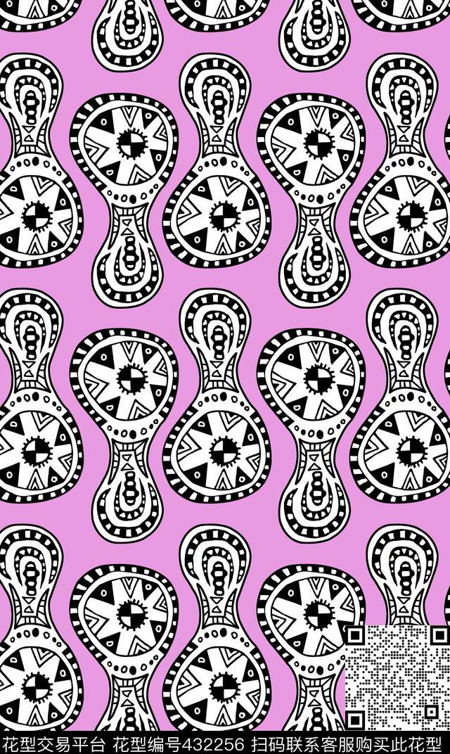 民族风几何水滴传统印花华亿平台下载（图片编号: 432256） - 瓦栏（Walan）
