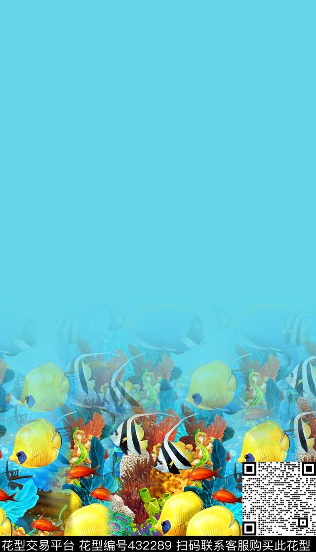 潮流复古海洋数码印花华亿平台下载（图片编号: 432289） - 瓦栏（Walan）