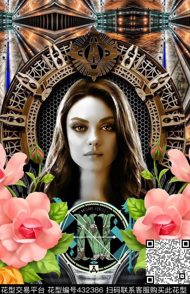 个性男装建筑流动线条数码印花华亿平台下载（图片编号: 432386） - 瓦栏（Walan）