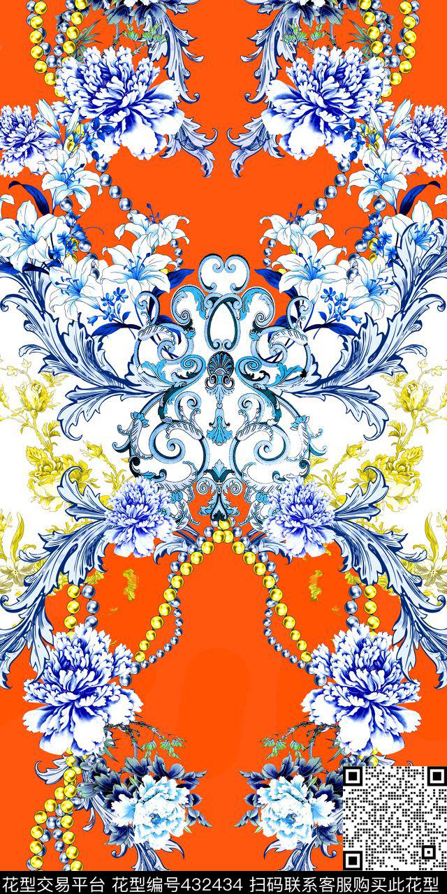 时尚链条定位数码印花华亿平台下载（图片编号: 432434） - 瓦栏（Walan）