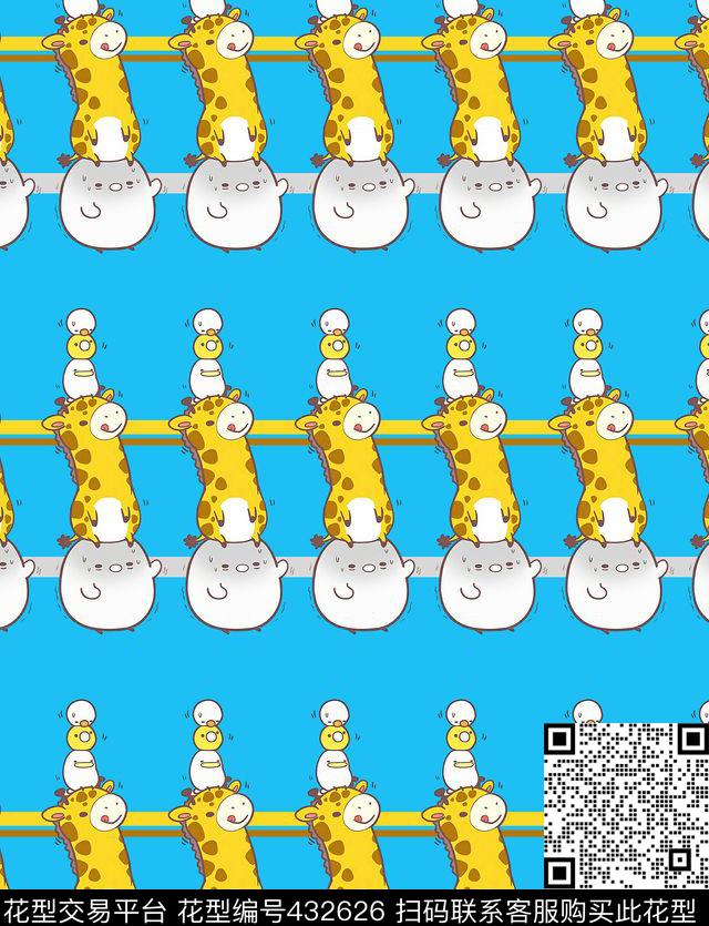 动物小鹿小白传统印花华亿平台下载（图片编号: 432626） - 瓦栏（Walan）