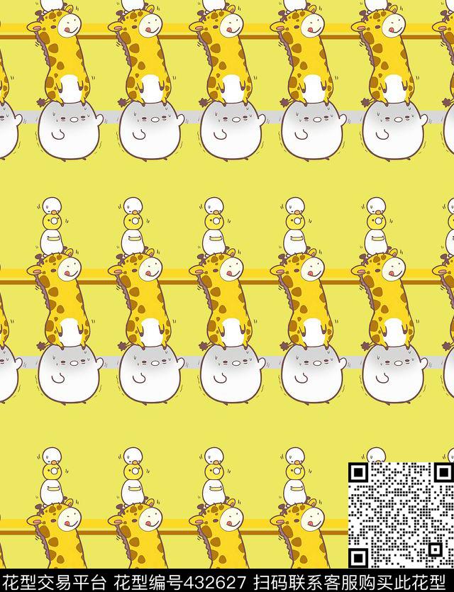 动物小鹿小白传统印花华亿平台下载（图片编号: 432627） - 瓦栏（Walan）