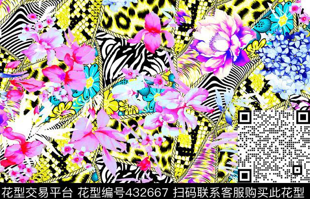 复杂流行时尚清晰传统印花华亿平台下载（图片编号: 432667） - 瓦栏（Walan）